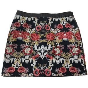 KOTON Floral Jacquard Women's Mini Skirt Size 42 (UK 14)